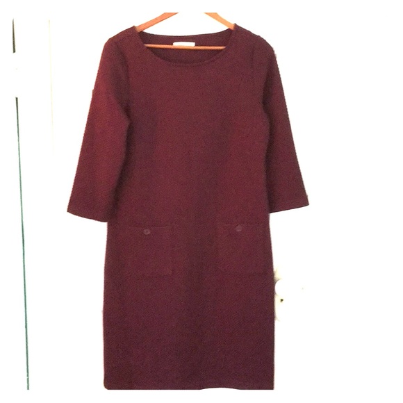 Coldwater Creek burgundy knit sheath size … - Picture 2 of 7